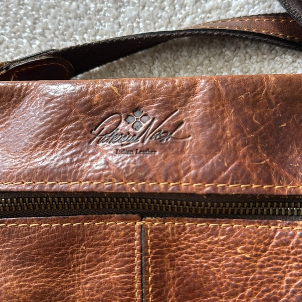 Patricia Nash Vintage Brown Leather Crossbody Bag - Picture 6 of 6